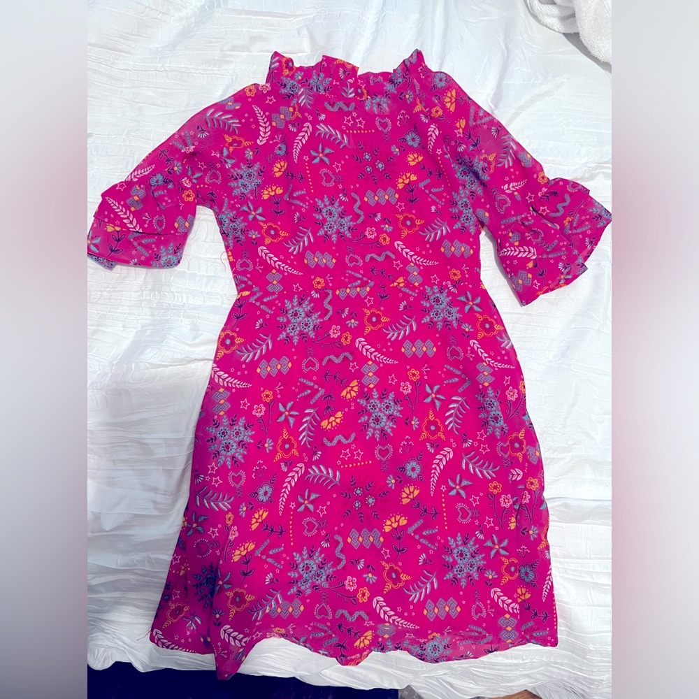 High collar fall dress